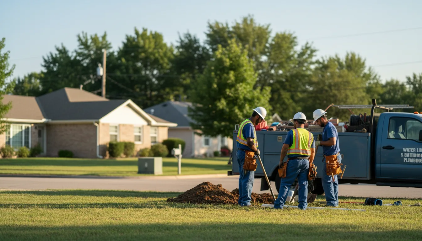 Residential water line and bathroom plumbing service in Jeffersonville, OH